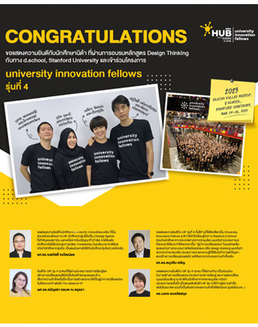 ปีที่ 4 กับการส่งนักศึกษาเข้าร่วมโครงการ UIF Stanford d.School